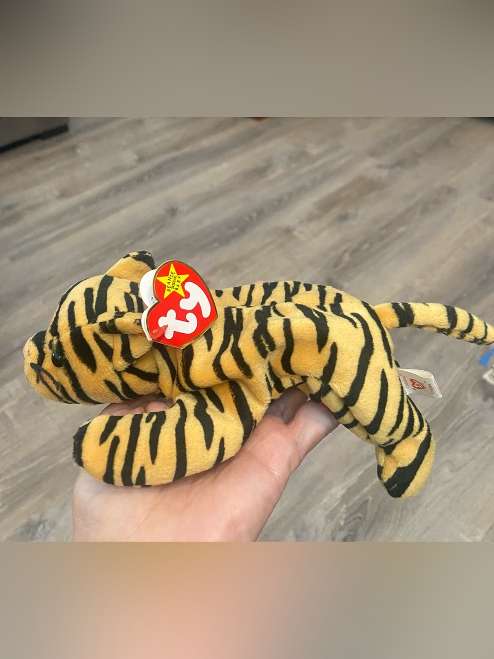 Ty "Stripes" the Tiger Plush with original attached Heart Tag